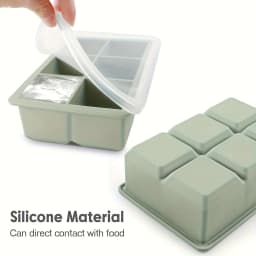 Ice Cube Tray Large Silicone Ice Cube Moulds with Removable Lids Large Square Ice Cube Moulds Easy Release Reusable BPA Fr