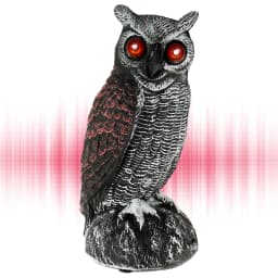 New Solar Owl Scare Bird Control Devices Waterproof Garden Fake Owl Deterrent Decoration With Scary Sound and Eyes Emit Light