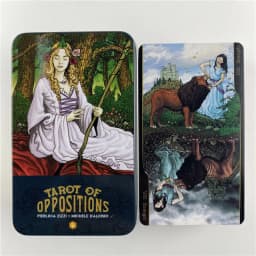 Metal Box Pink Gilded Edition Tarot Of Oppositions Cards Divination Deck With Paper Guidebook English Classical Board Games