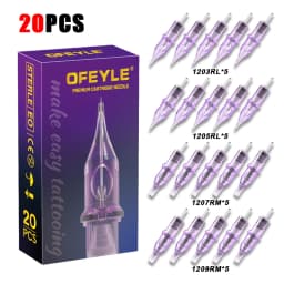 OFEYLE 20/50/100PCS Mixed Professional Tattoo Cartridge Needles with Membrane Safety Cartridges Disposable Tattoo Needle
