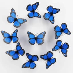 New 10Pcs 4.72 In Monarch Butterfly Decoration Stickers Fake Butterflies for Crafts Artificial Wall 3D Home Decor