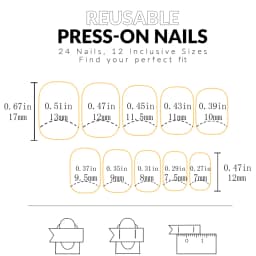 ARTAUG 24PCS Short Press On Nails Square Pink High Saturation Nails Press On Nails Summer Nails Fingertip French Trim