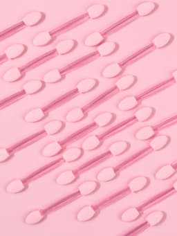50pcs Disposable Eyeshadow Brush Set, Disposable Eye Shadow Stick Brush Double-Headed Sponge Eye Shadow Stick
