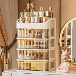1pc Multi-layer Makeup Storage Box,Cosmetics Storage For Skin Care,Eyeshadow,LotionsLipstick,Great For Dresser,Bathroom,Bedroom