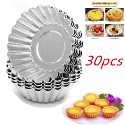 10/20/30pcs Egg Tart Mold Good Thermal Conductivity Light And Durable Easy To Demould for Baking Mini Tarts Pies Cupcakes Muffin