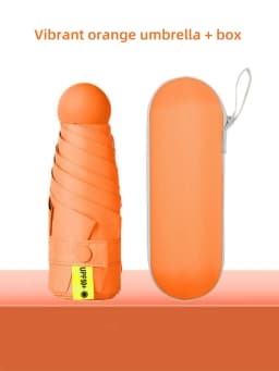 1pc Anti-Uv Mini Umbrella For Sunny And Rainy Days, Portable With Uv Coating And 6 Reinforced Ribs