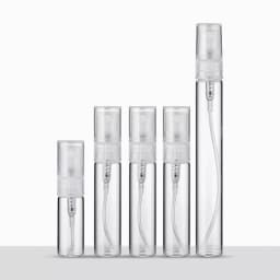 20pcs 2ml 3ml 5ml 10ml Mini Portable Perfume Bottle Spray Refillable Cosmetic Sample Glass Bottling Empty Container