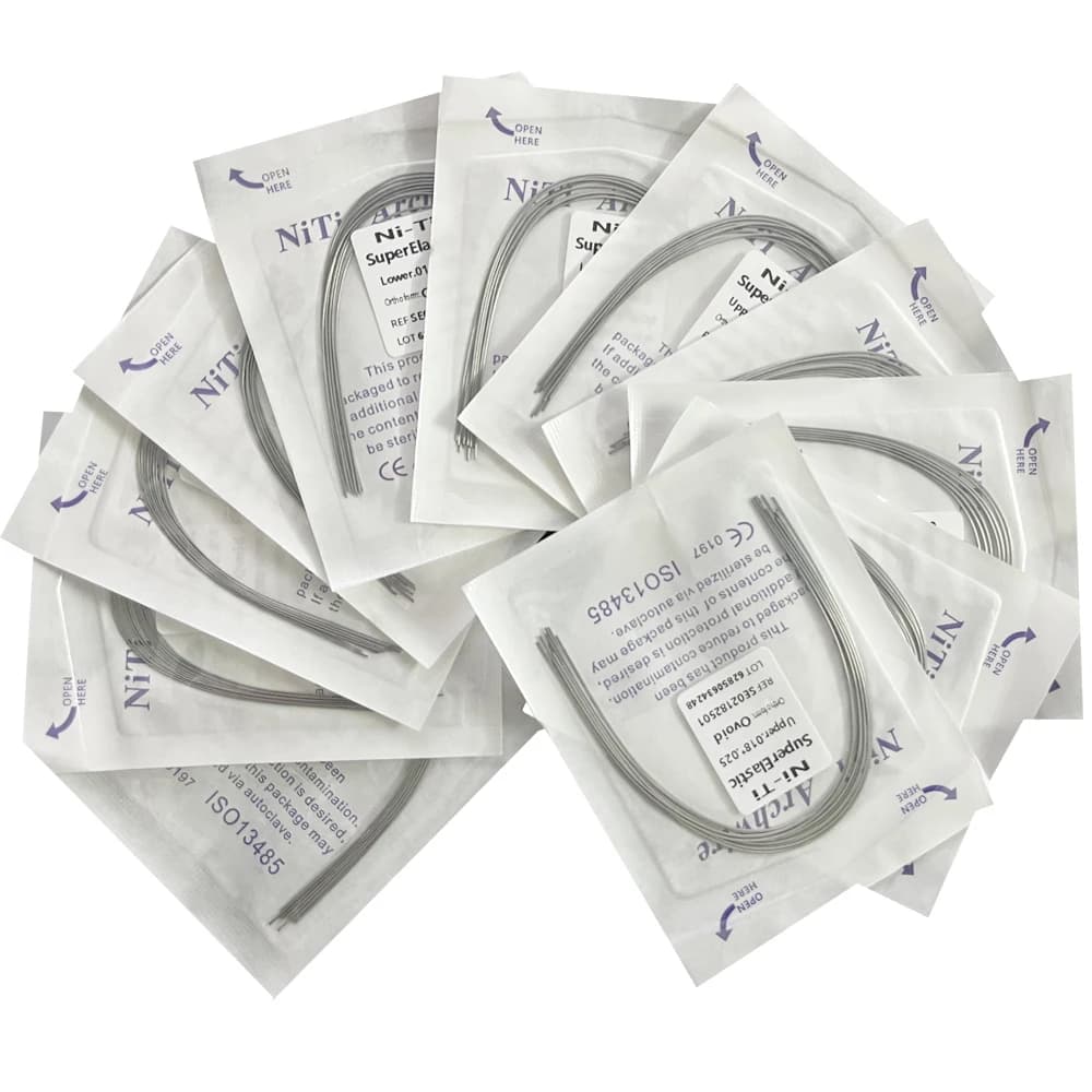 10pcs/Pack AG Dental Orthodontic Arch Wires NITI Round / Rectangular Oval Form Ortho Arch Wire Dentist Tool