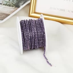 RESEN SS6-SS12 5yards/10yards Multicoloured Crystal Rhinestone Cup Chain Sew On Crystal Glass Cup Chain Trim Glue on Stone Trim