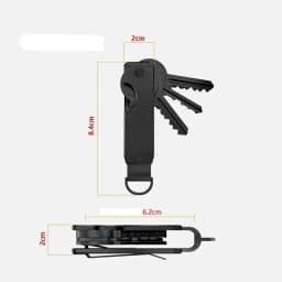Key Organizer Compact Holder Metal Key Chain Minimalist Key Case Holder for Keychain Secures 1-5 Keys