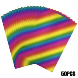 50pcs/pack 20x29cm Toner Hot Stamping Foil Paper A4 Toner Reactive Foil Foil By Laser Printer and Laminator For DIY Crafts Paper