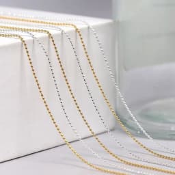 1M/Pack 0.8mm Gold Silver Nail Bead Chain Charm Ellipse Stone Nail Art Decorations Giltter Metal Steel Ball Jewelry Accessory