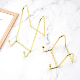 Plate Display Stand Picture Easel Metal Plate Stands Holder Display Pictures Frame Photo Decorative Plate Dish Tabletop Art