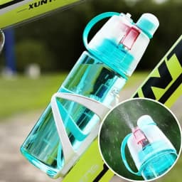 600ml New Creative Spray Water Bottle Portable Atomizing Bottles Outdoor Sports Gym Drinking Drinkware Bottles Water Gourds