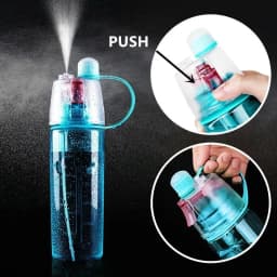 600ml New Creative Spray Water Bottle Portable Atomizing Bottles Outdoor Sports Gym Drinking Drinkware Bottles Water Gourds