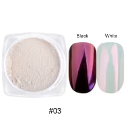 1/2PC Pearl White Mermaid Aurora Chrome Nail Powder Metallic Neon Rainbow Dust Nail Art Gel Polish Supplies Mirror Chrome Powder