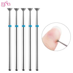 BNG 5Pcs Nail Drill Bit Cuticle Clean Manicure Bits Gel Overflow Removal Rotary Burrs E-file Nail Bits Manicure Pedicure Tools