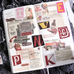 52 pcs A-Z Vintage letter Stickers Mini boxed Adhesive Diy Sticker Gift Sealing Decorative Scrapbooking material