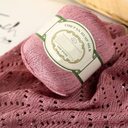 200g Cotton Linen Lace with Sequin Yarn, Cotton Linen Hand Woven Crochet Hollow Summer Shawl Hat Jacket Yarn Ball
