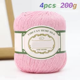200g Cotton Linen Lace with Sequin Yarn, Cotton Linen Hand Woven Crochet Hollow Summer Shawl Hat Jacket Yarn Ball