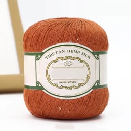 200g Cotton Linen Lace with Sequin Yarn, Cotton Linen Hand Woven Crochet Hollow Summer Shawl Hat Jacket Yarn Ball