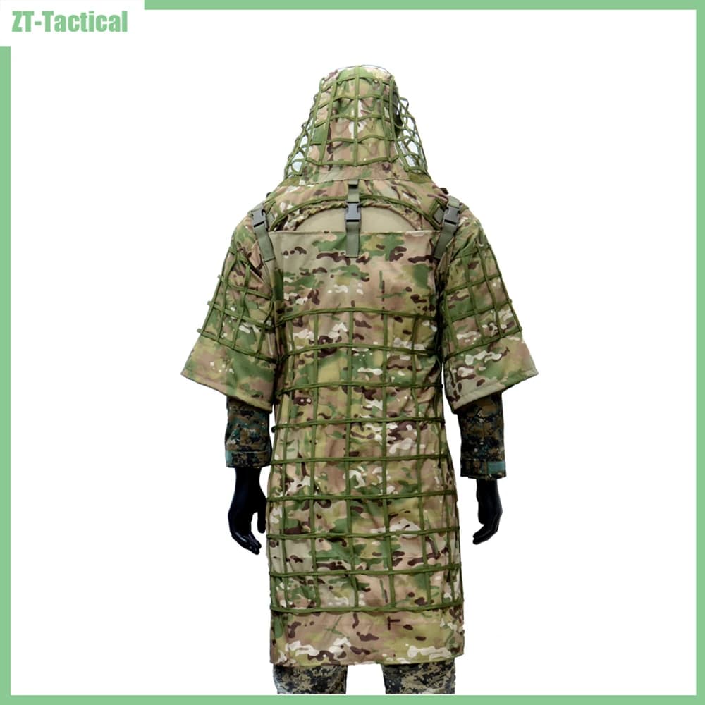 Ghillie Suit Foundation, Ghillie Poncho, Camouflage Hunting Base, Cape Sniper Viper Hood for Airsoft Paintball