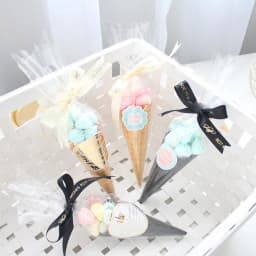 50pcs Candy Bags Cellophane Popcorn Bags Cone Cookies Storage Bags with Gold Twist Ties Wedding Birthday Party Favors