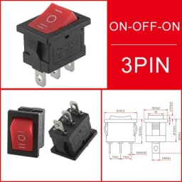 10/100Pcs KCD1 2/3/4Pin 15*21mm ON-OFF Boat Car Rocker Switch 6A 250V AC,10A 125V AC Power Switch With Red Green Light Switch