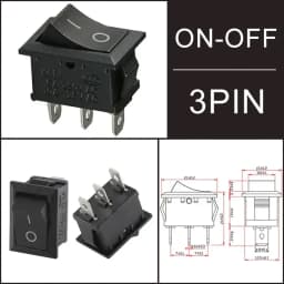 10/100Pcs KCD1 2/3/4Pin 15*21mm ON-OFF Boat Car Rocker Switch 6A 250V AC,10A 125V AC Power Switch With Red Green Light Switch