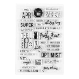 2025 New English Clear Stamp Feb Mar Apr Monthly Sentiments Transparent Stamps For DIY Scrapbooking/Photo Album Decor Stamps