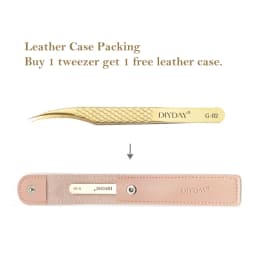 DIYDAY Anti-slip Eyelash Extension Tweezers Stainless Steel Fiber Tip Lashe Tweezer Precision Makeup Tool for Professional Use