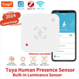 Tuya Zigbee WiFi Human Presence Sensor MmWave Radar Detector With Luminance Sensor For Smart Home Smart Life replace PIR Sensor