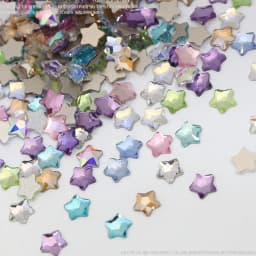50PCS Super Sparkle Colorful Five-Pointed Stars Flatback Diamonds Nail Art Rhinestones Gem Manicure Flatback Charms Accessories