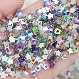 50PCS Super Sparkle Colorful Five-Pointed Stars Flatback Diamonds Nail Art Rhinestones Gem Manicure Flatback Charms Accessories