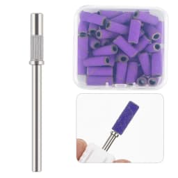 50Pcs 3.1MM Small Sanding Bands With Shaft Set For Dead Skin Calluses Nail Polishing Mini Sandband Nail Drill Bits Manicure Tool