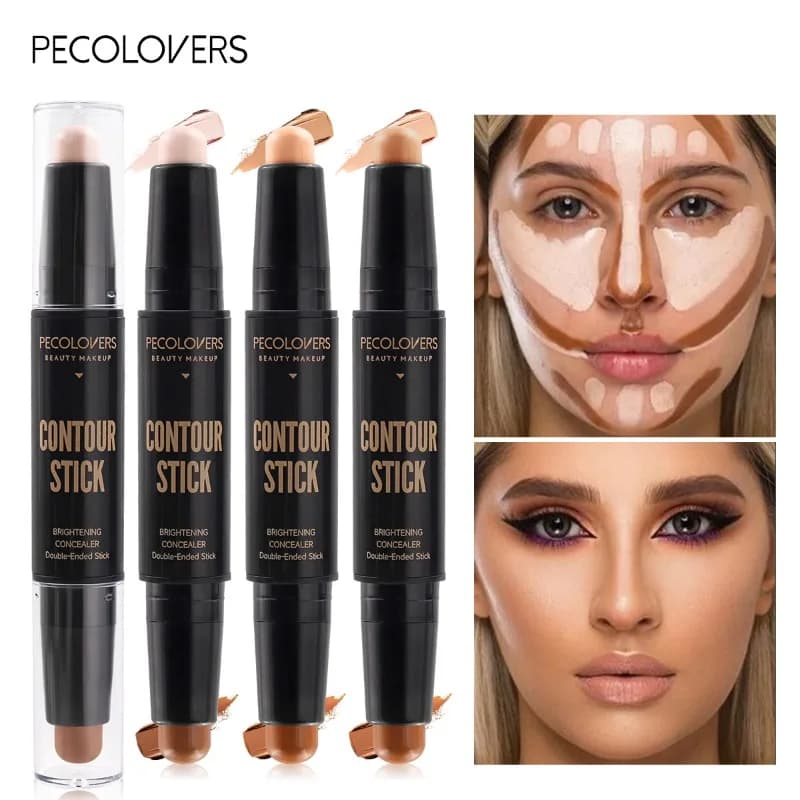 Double-ended concealer stick for facial makeup lightweight makeup concealer stick