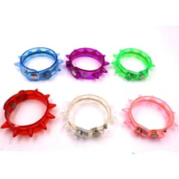 Multi-Color LED Light Up Spiky Bracelet for Boys Girls and Adults Glow Party Wristband for Festivals and Weddings