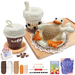 Animal Family Crochet Kit for BeginnersCrochet Starter Kits,DIY Crochet Kit For Beginners,Crocheting Knitting Kit Step-by-Step