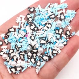 Christmas Polymer Clay Slices Sprinkles Snowflake Penguin Halloween Hot Clay DIY Supplies Nails Art Slime Phone For Gift Toys