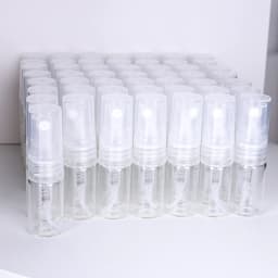 50pcs/batch 2ml Transparent Glass Perfume Sub-Bottle Sample Trial Pack Essential Oil Perfume Container Portable