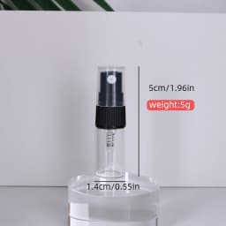 50pcs/batch 2ml Transparent Glass Perfume Sub-Bottle Sample Trial Pack Essential Oil Perfume Container Portable