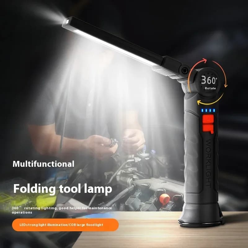 450LM COB LED Worklight Flashlight USB-C 800mA Work Light Magnetic 360° Garage Repair Inspection Lamp 4Mode Pocket Flood Light