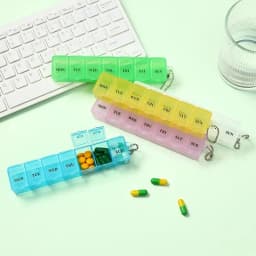 New Mini Weekly Pill Case Tablet Holder 7 Days Medicine Box Storage Organizer Container for Vitamin Fish Oils Lattice Splitters