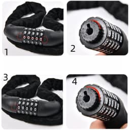Motorcycle Electric Car Combination Lock Chain Lock Bicycle Anti-Theft Lock Portable Chain Lock Mountain Bike Bicycle Locks