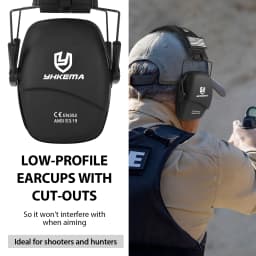 YHKEMA Tactical Headset Ear Protection Shooting Headphones for Hunting Hearing Earmuff Noise Reduction Earmuffs Silicone