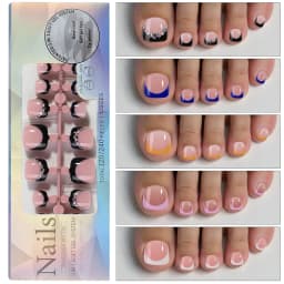 120Pcs/Boxed French Toe False Nail Press on Acrylic Nails Removable UltraThin Traceless Fake Nail Patches Reusable False Nail
