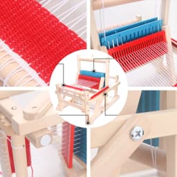 Wooden Multi-Craft Weaving Loom Mini Spinning Knitting Machine DIY Hand Loom Weaving Machine Handmade Crafting Fun for Adults