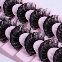 10 Pairs Russian Strip Lashes DD Curl Lashes 3D Eyelashes Reusable Fluffy False Lashes Russian Extensions