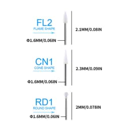 12pcs/Pack Dental Polishing Stone Handpiece Burs FG Cone Flame Dentist Teeth Whiting