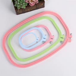 Plastic DIY Embroidery Hoops Square Shape Cross Stitch Hoops Frame Ring Household Craft Embroidery Set Sewing Accessories 5 Size